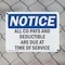 Signmission All Co-Pays And Deductibles Are Due At Time, 14 in W x Rectangle, Plastic OS-2PACK-NS-P-1014-L-10092 - alternate 8